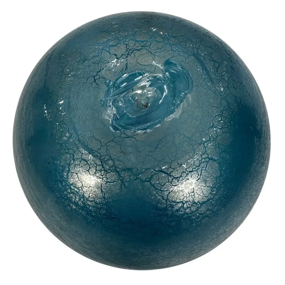 Vintage Buzz Williams Signed Art Glass Hand Blown Vase Blue Subtle Mottled‎ 1983